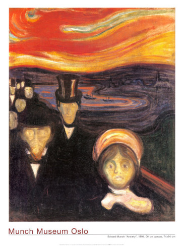 Anxiety, 1894 by Edvard Munch